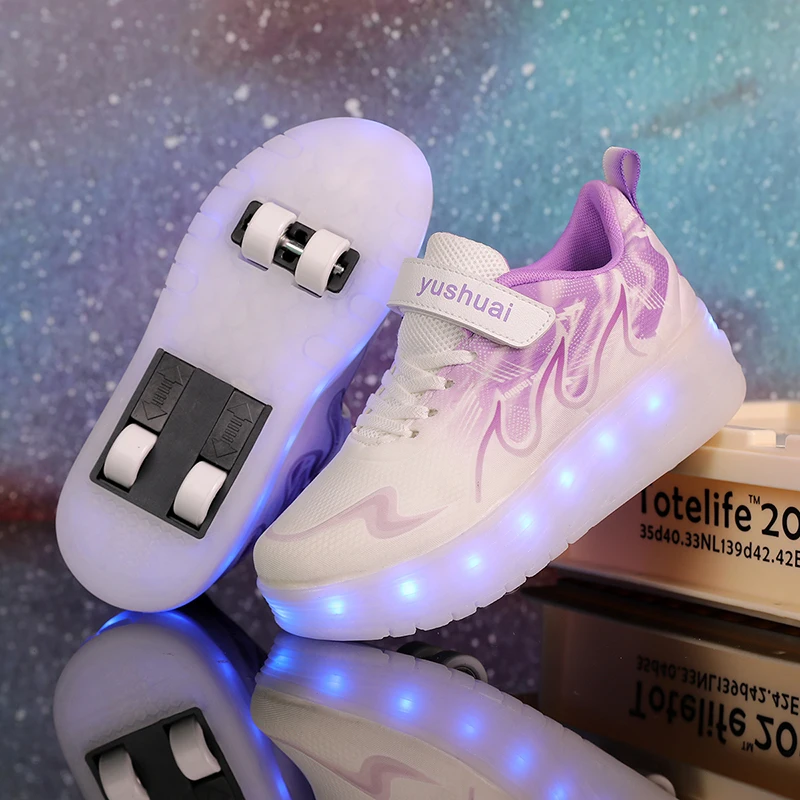 

Viral Kids' New Heelys: 4-Wheel Detachable Summer (Girls), 2-Wheel (Boys) – Student Transformable Wheeled Skates