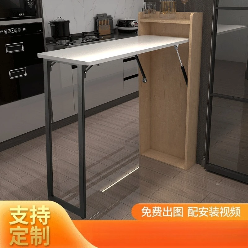 

Foldable Buffer Down Turn Hidden Folding Table Multifunctional Frame Invisible Hardware Accessories Dining Table Desk Bar