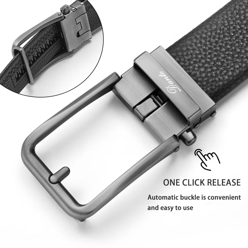 

Fashionable imitation pin buckle belt, 3.5 automatic buckle top layer cowhide belt, men's casual special belt, genuine leather