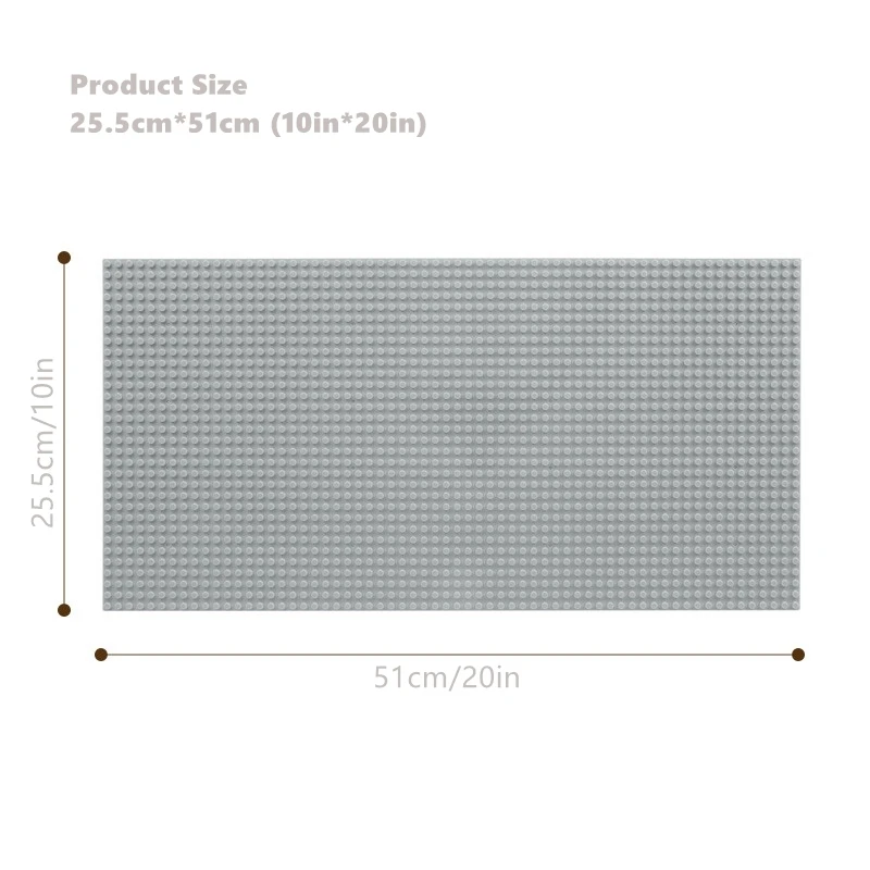 Panneau mural de blocs de construction 32x64 points, plaque de base en brique créative DIY Compatible avec les marques, cadeau pour la décoration de la chambre d'enfants