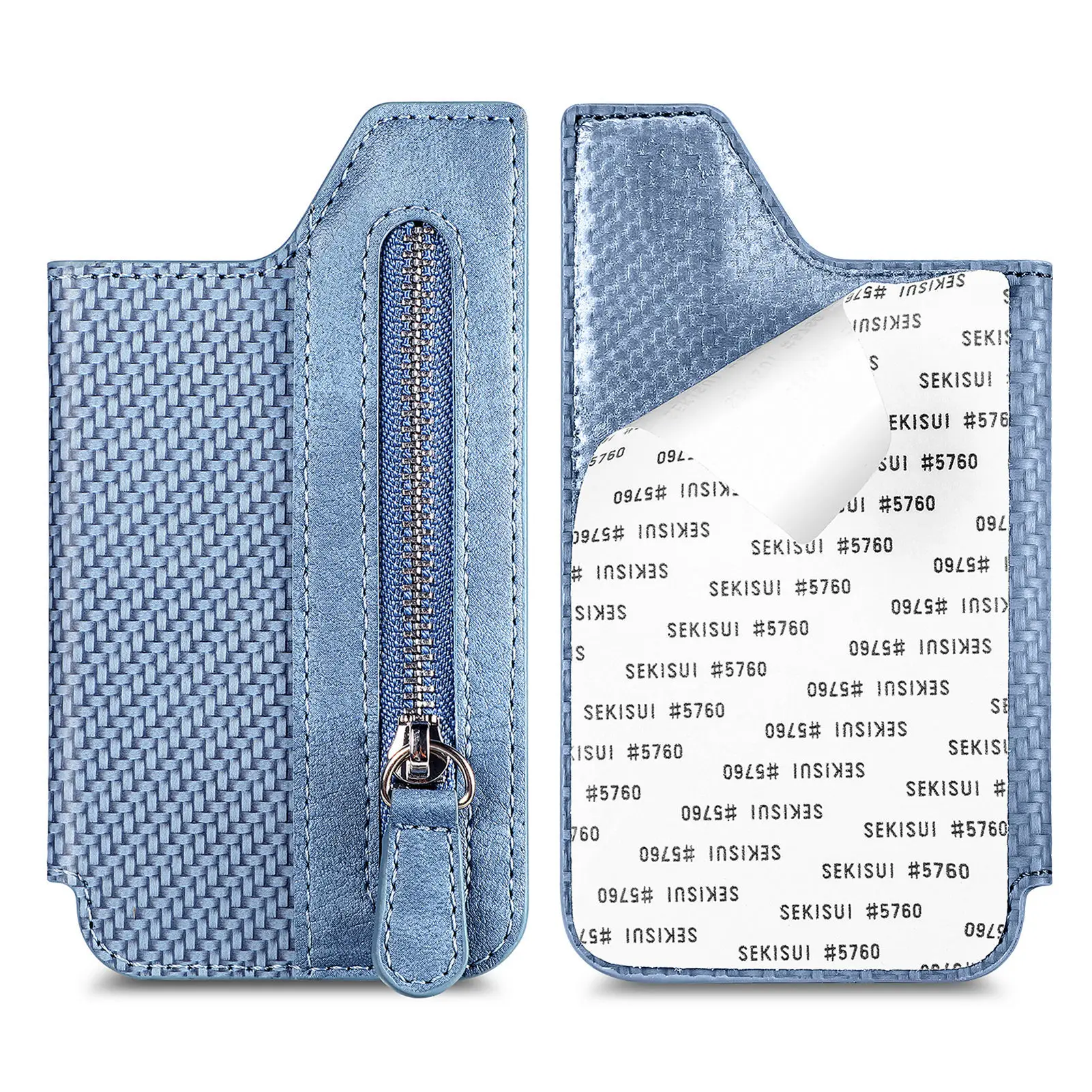 

Adhesive Sticker Card Slot Holder Multifunctional Phone Holder Wallet Zipper Card Holder for Phone Cases