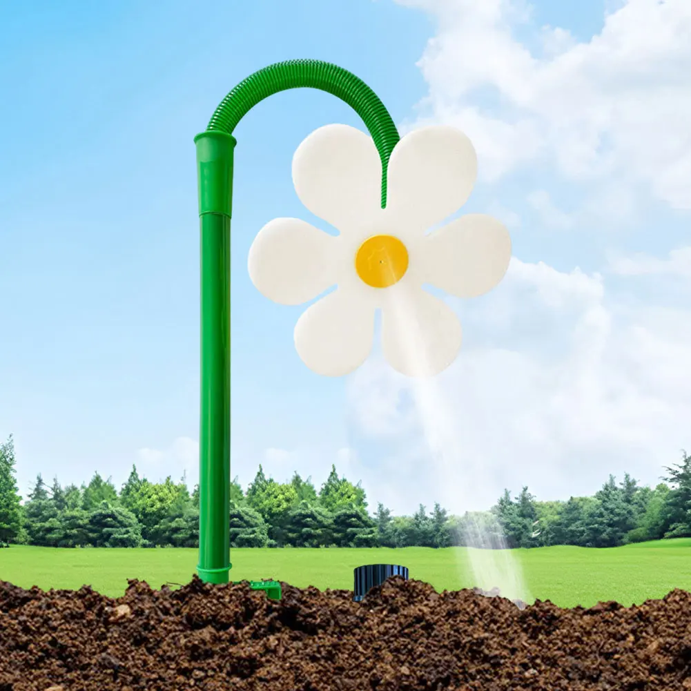

Спринклер для ромашки, вращающийся спринклер для цветов, спринклер для воды с танцующими солнечными цветами для двора, полива газона, садовый декор