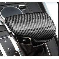 For Audi A4 B9 A5 Q7 Q5 2016 2017 2018 2019 Gear Shift Knob Cover ABS Carbon Fiber Pattern Handball Shifter Handle Lever Case