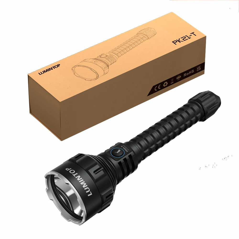 Rechargeable EDC LED Flashlight Self Defense 1200 Meters Convoy Outdoor Lighting 1650 Lumens Powerful Camping Light Torch PK21-T