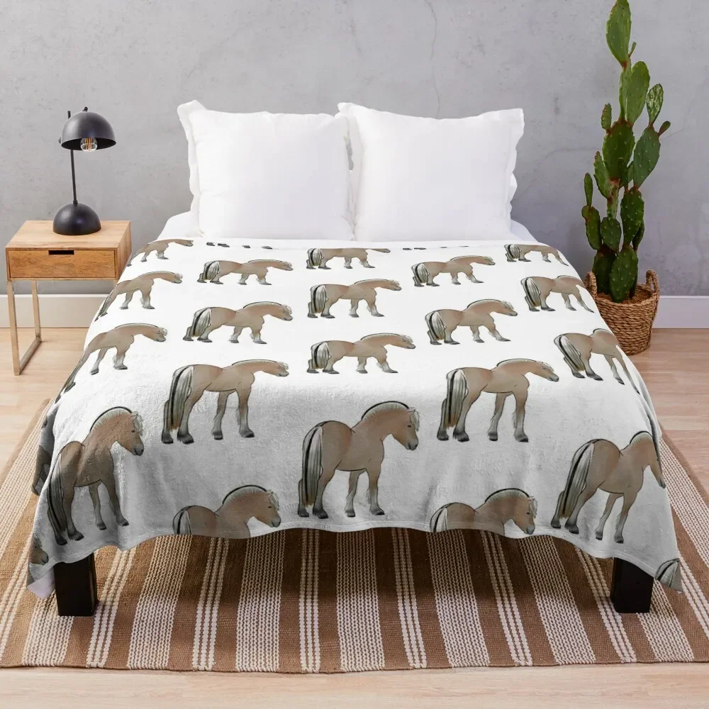 

Fjord Horse Throw Blanket Large sofa bed Bed linens Winter beds Blankets