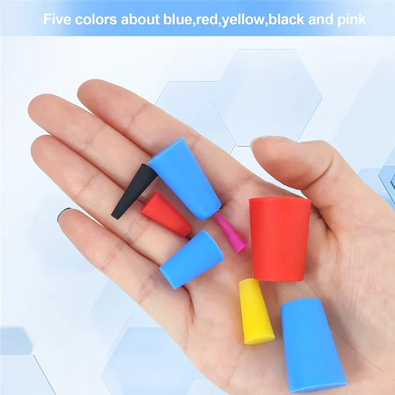 Tappi conici in gomma siliconica AB45 da 120 pezzi, gomma siliconica resistente alle alte temperature 8 dimensioni da 1/16 a 5/8 pollici per tappi per fori