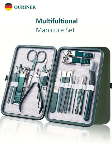 Professional 7/10/12/18 Piece Nail Care Kit Stainless Steel Manicure & Pedicure Set Nail Clipper Set with Travel Case