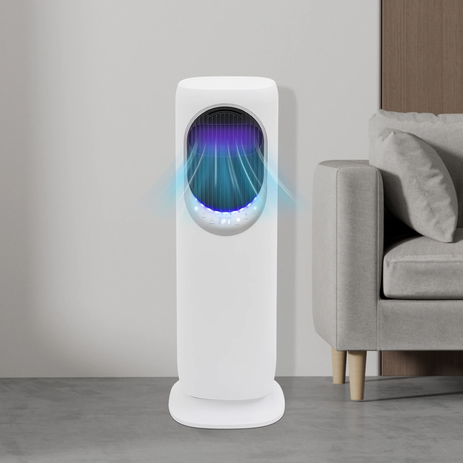 

Вентилятор кондиционера с подогревом и охлаждением двойного назначения. Комбинированный вентилятор и обогреватель. Комбинированный вентилятор и обогреватель с увлажнителем.