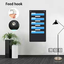 1 takım dosya tutucu 5/10 katmanlı duvar asılı Hooks ile dosya düzenleyici dikey depolama ev ofis için arka kapı dergisi kılıfı
