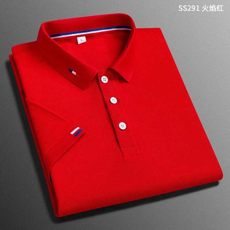 

2023 New Fashion White High Quality Embroidery Casual Social Collar Short Sleeve T-Shirt Golf Polo Men's Summer POLO Shirt Top