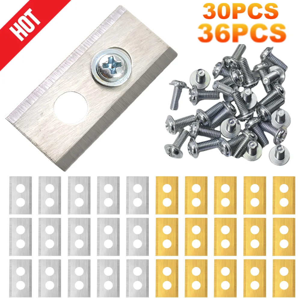 

30/36Pcs Metal Replacement Blades with Washers&Screw Lawn Cutting Blade Stainless Steel Mower Blade Set for Mammotion Luba Robot