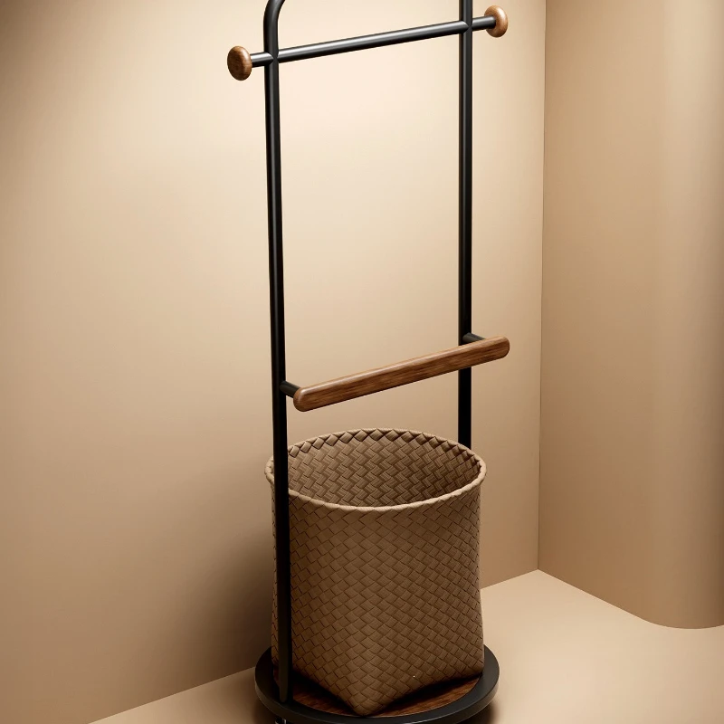 Coat rack Floor-to-ceiling hanger Bedroom household rack Vertical clothes rack at the end of the bed