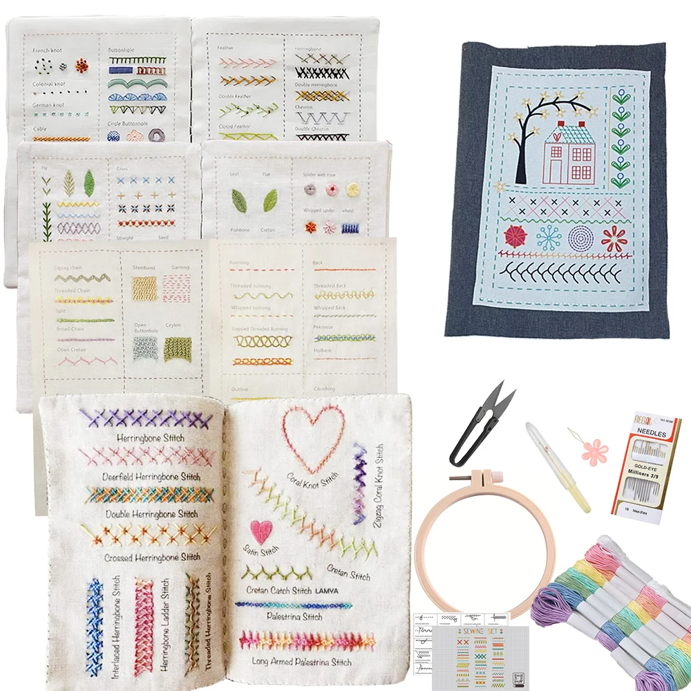 Naaiboeken voor beginners Creatieve borduursteken Boek Volwassenen Basic handborduursteken Stapsgewijze tutorials