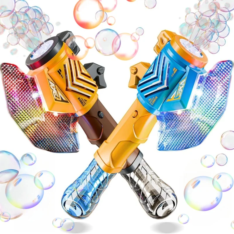 휴대용 버블 완드 자동 연속 포밍 건 LED 야외 수영장 해변 전투 게임 소년 소녀 생일 파티 장난감