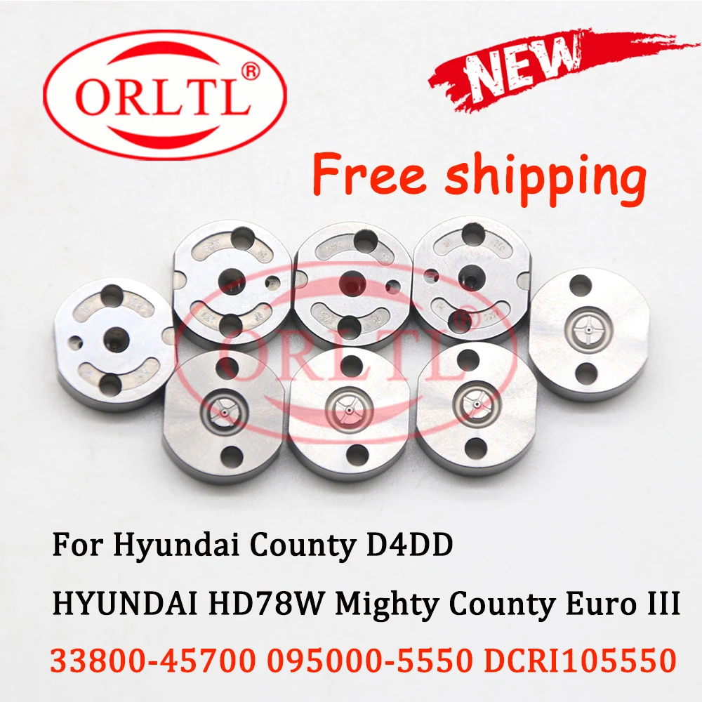 

4PCS Diesel Injector Valve Plate 04# Orifice 095000-5550 DCRI105550 33800-45700 for Hyundai County D4DD