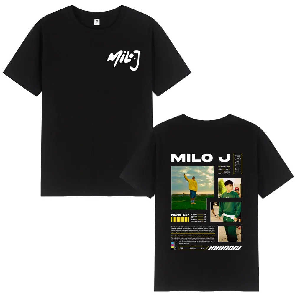 Rapper Milo J T Shirt 511 Album Merch T-shirts Men Women Fashion Vintage Hip Hop Short Slevee T-shirt Cotton Unisex T Shirt Tops