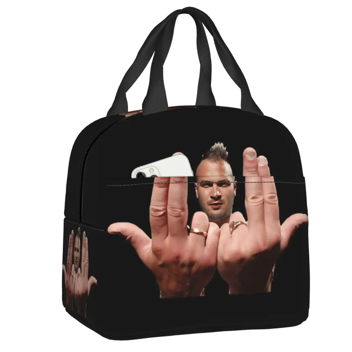 

Термосумки для обедов с индивидуальным дизайном в стиле рэп-музыки для женщин, многоразовые, для работы, школы, путешествий
