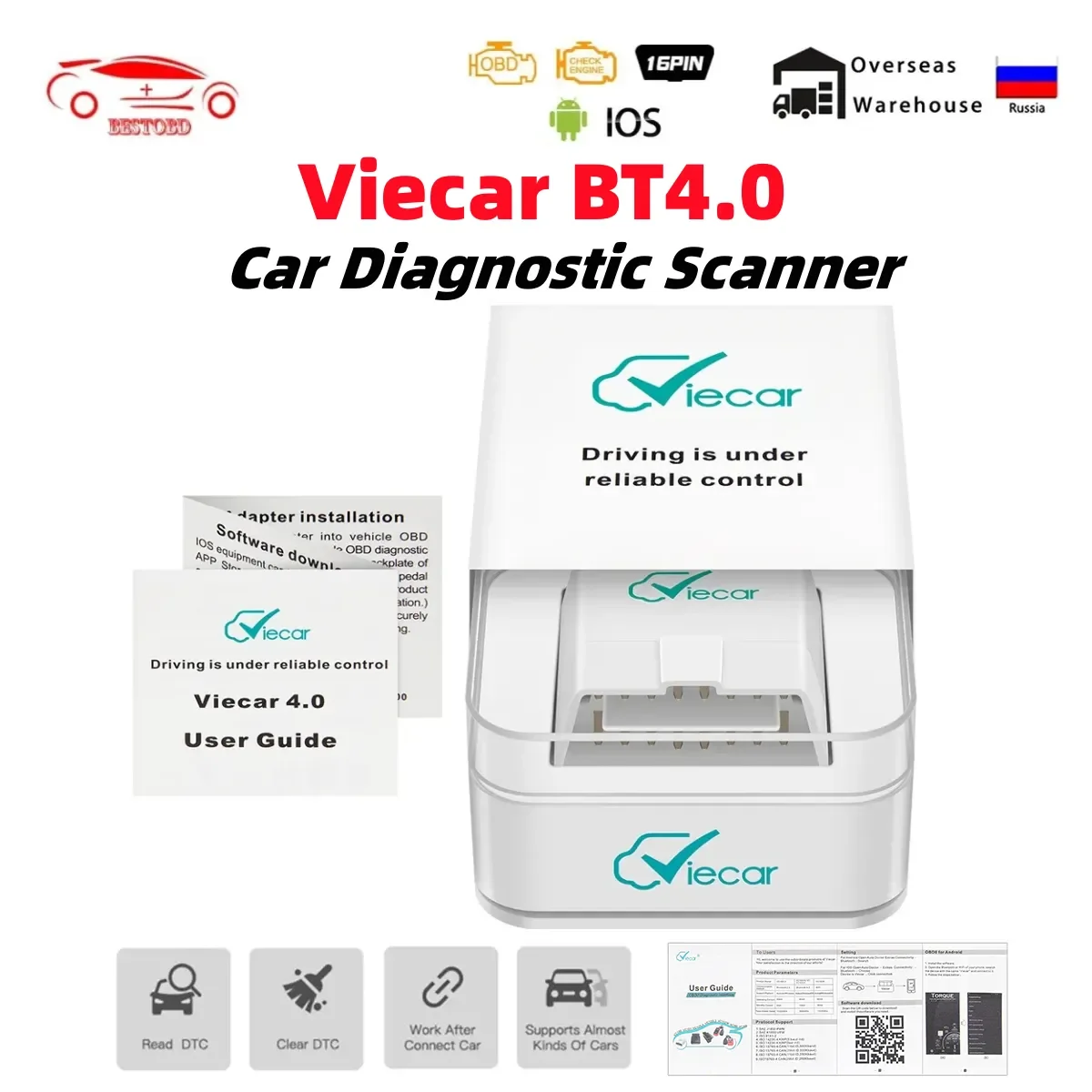 Viecar ELM327 V1.5 Bluetooth 4,0 для IOS для Android PIC18F25K80 ODB2 сканер автомобильные инструменты ELM 327 V1 5 OBD 2 OBD2 Диагностика автомобиля