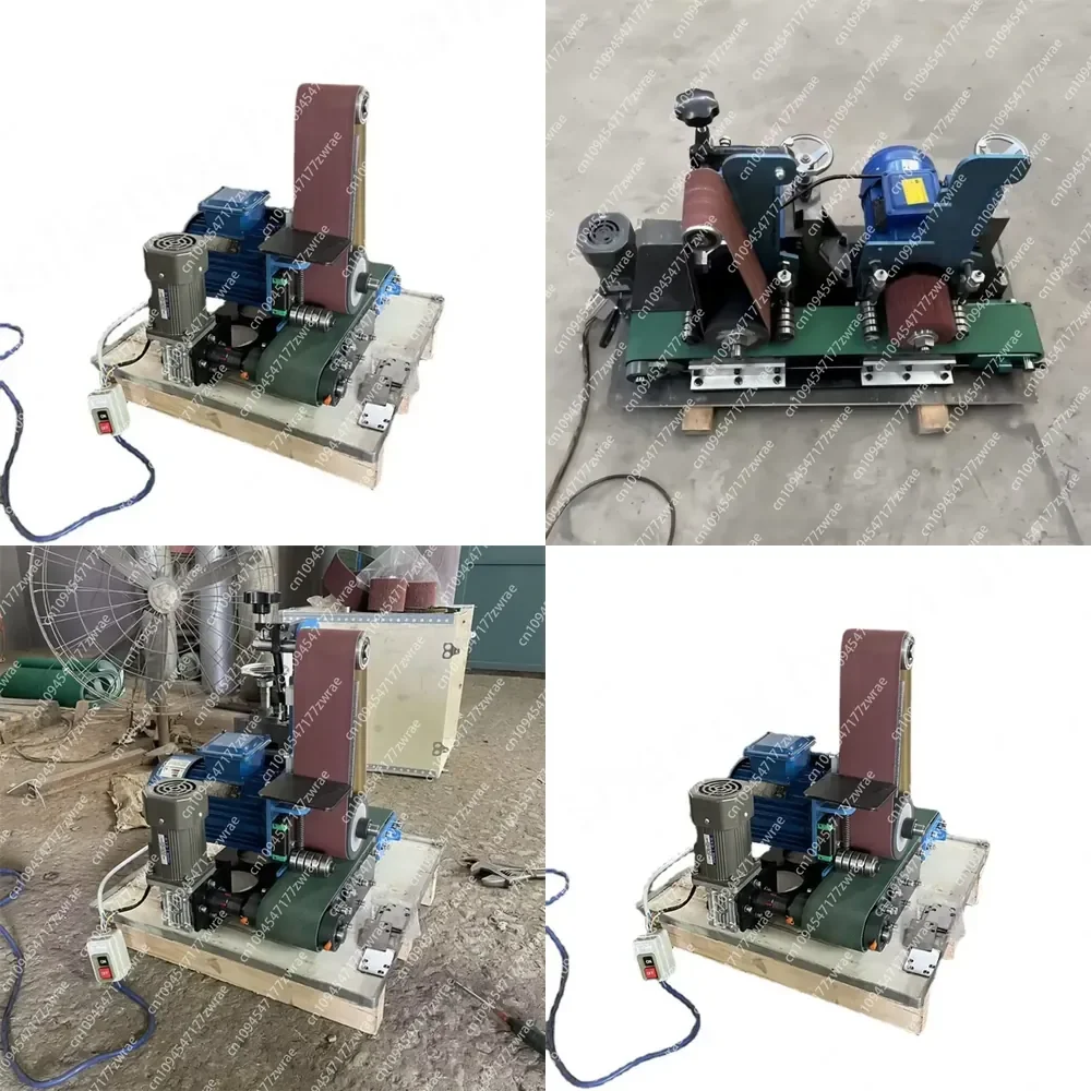 100/150 Small Desktop Stainless Steel Deburring Sheet Bevel Edge Metal Plane Leather Polishing Machine Belt Grinder 2.2KW