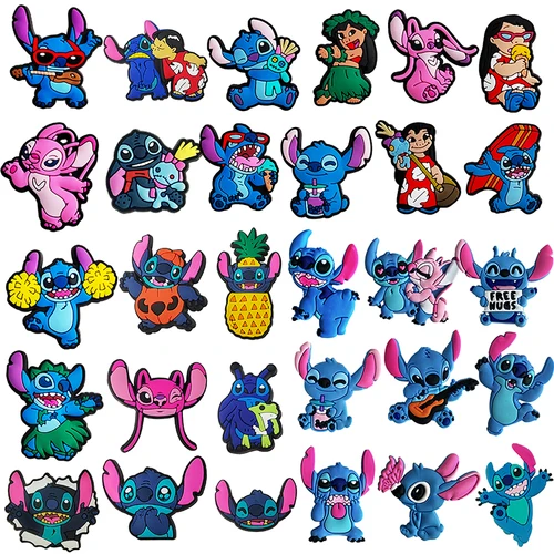 Imagen 2 del producto 8-30 Uds MINISO gran oferta dijes de zapatos de punto dibujos animados DIY zapatos accesorios para zuecos sandalias decoraciones niños regalos de Navidad