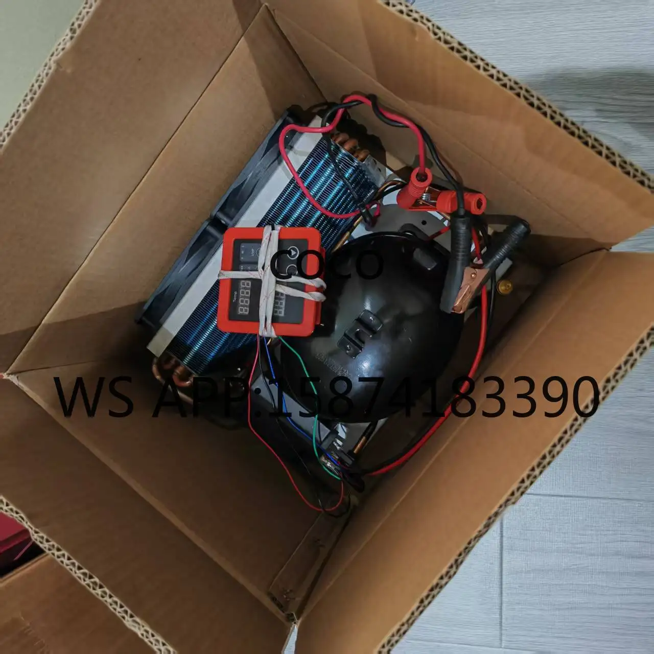Commercial Refrigeration H350 Mini Open Condensing Unit, R134a 220V Single Phase Cooling Compressor Unit
