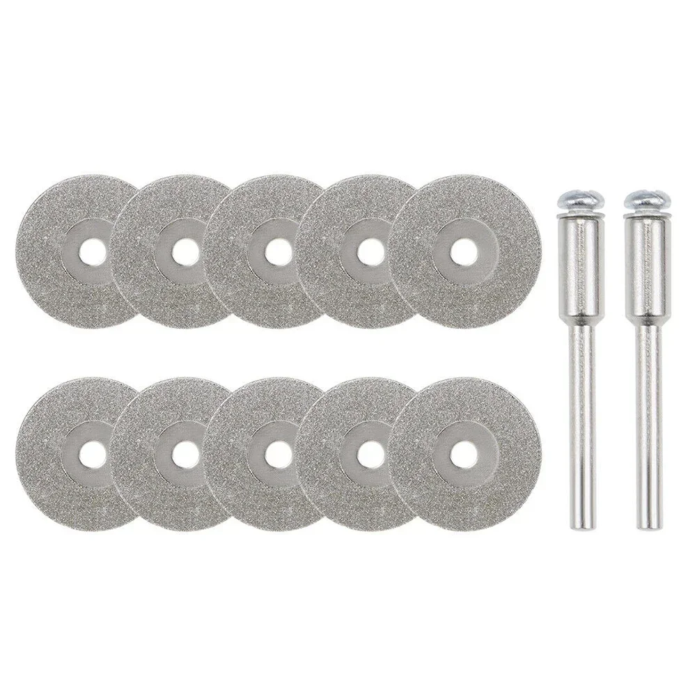 12Pcs/set 18mm Diamond Cutting Disc Circular Saw Blade Glass Tile Metal Cut Off Abrasive Tools For Dremel Rotary Tool Home