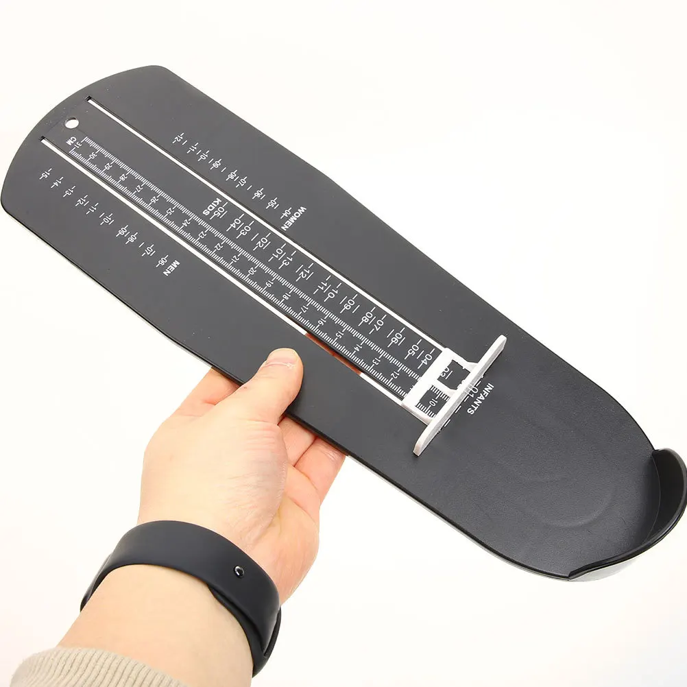 2Pcs Adult Foot Measurer Tool Clear Scale Shoe Sizer Portable Measurement Ruler for Men Women Accurate Size Chart Use
