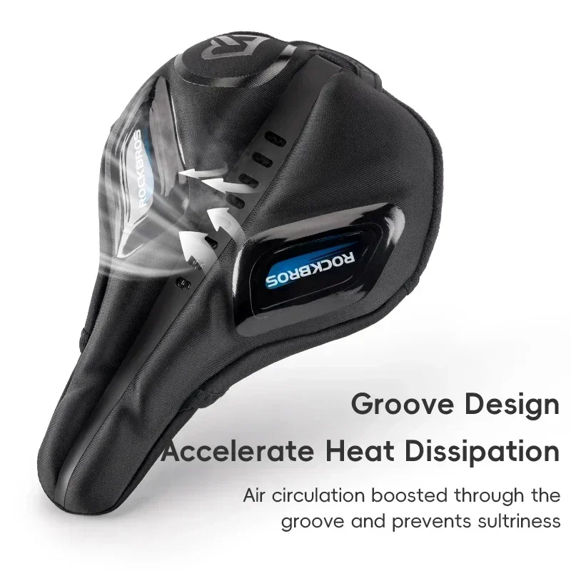 

ROCKBROS чехол на седло велосипеда эластичный дышащий мягкий гелевый чехол на седло велосипеда удобная противоударная противоскользящая велосипедная подушка