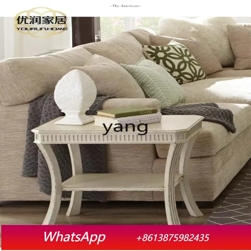 

LMM simple solid wood light luxury round corner few small apartment living room modern sofa edge few