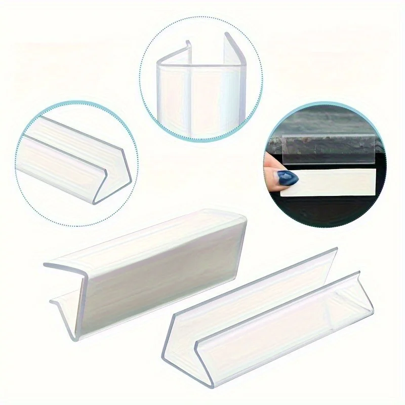 20 قطعة من مشابك الرف البلاستيكية المتينة للملصقات والعرضات - حامل بطاقات ملابس شفافة مع بطاقات بيضاء متضمنة