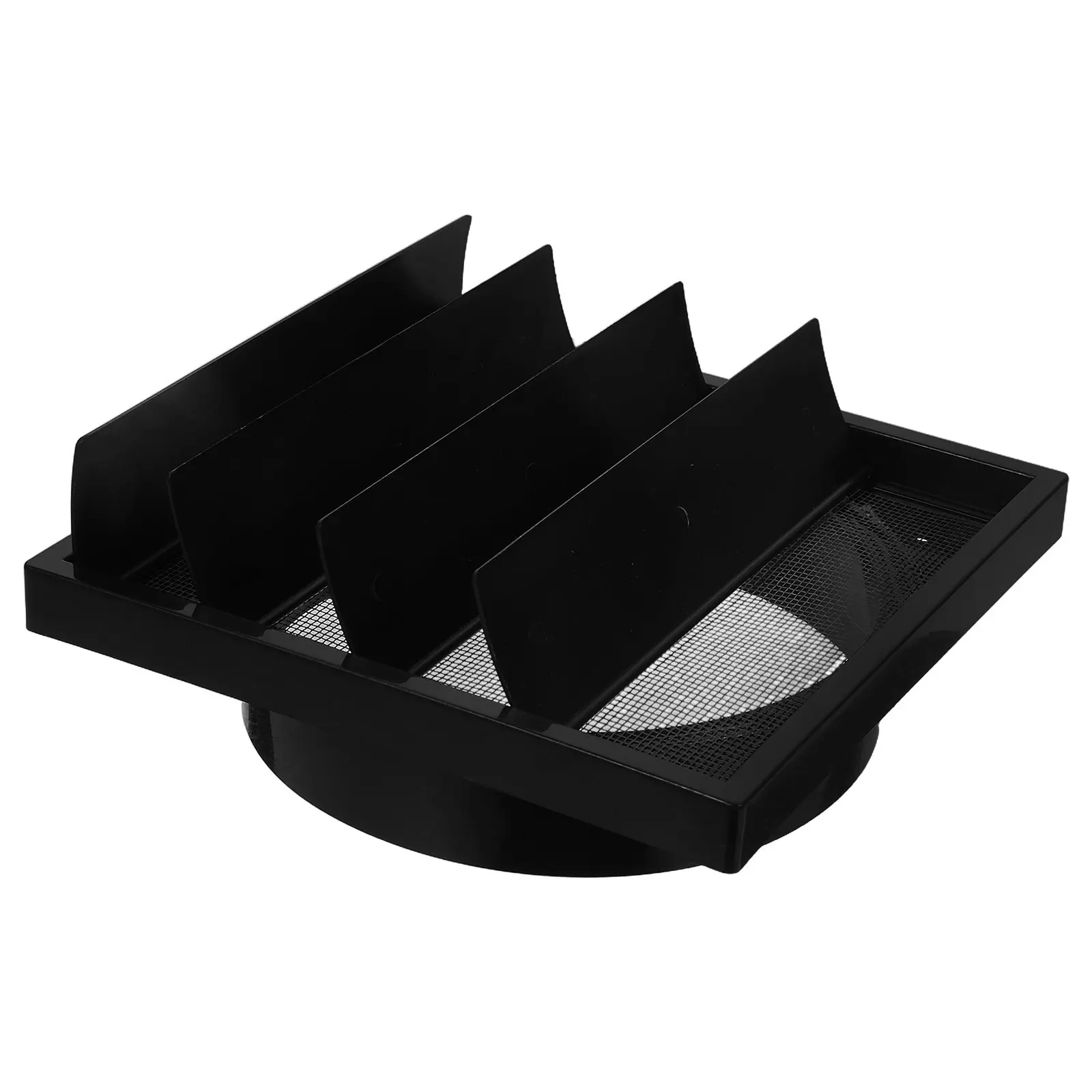 Louvered Plastic Square Vent Cover 5.91 Opening 6.81 Central Ac Exhaust Fan Bathroom Kitchen Wall Ventilation Outdoor Screen