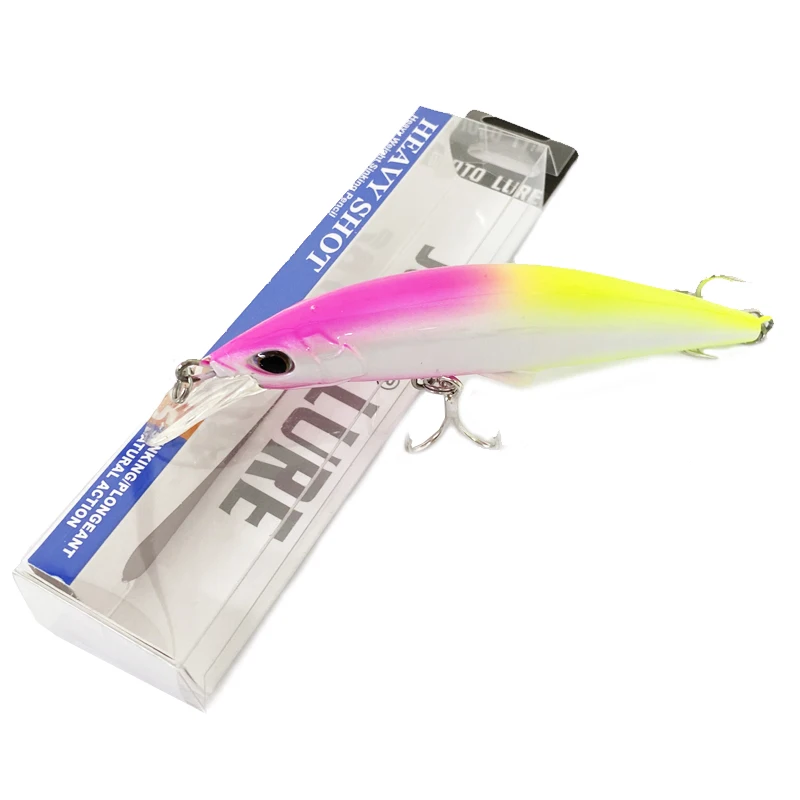 1 pz 120mm 45g Pesante Minnow Affondamento Richiamo di Pesca Acqua di Mare Trota Bass Richiamo per la Pesca a lancio lungo Isca Pesca Esca da pesca 9093