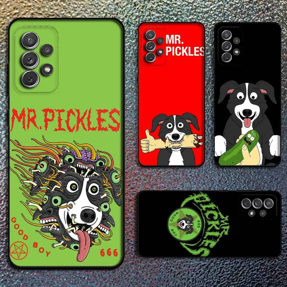 

Cartoon M-Mr Pickles Phone Case For Samsung S25,S24,S21,S22,S23,S30,Ultra,S20,Plus,Fe,Lite,Note,10,9,5G Black Cover