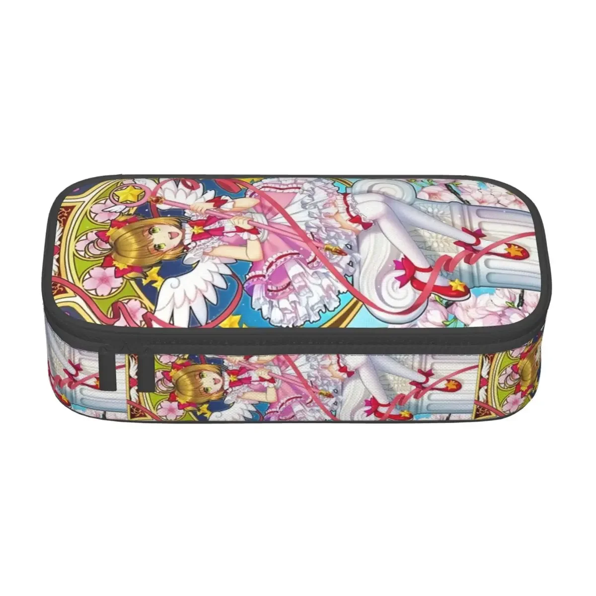 Custom Japanese Anime Cardcaptors Sakuras Cartoon Cute Pencil Case Boys Gilrs Large Capacity Pencil Box School Accessories