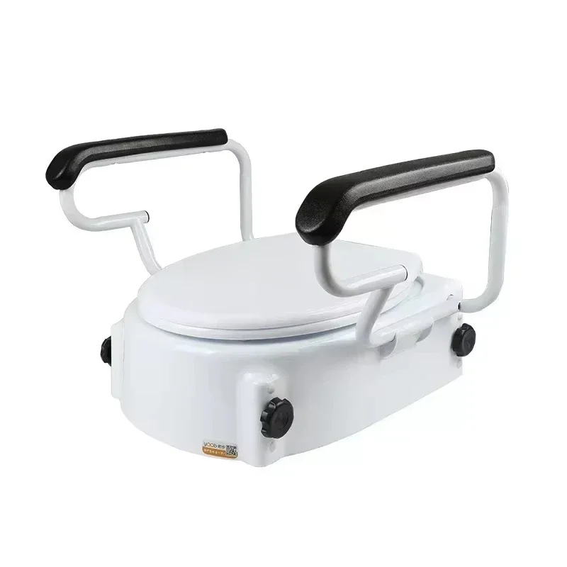 Medical Supplies Portable Elderly Toilet Elevated Raised Detachable Armrest Commode Chair Toilet Seat for the Handicapped