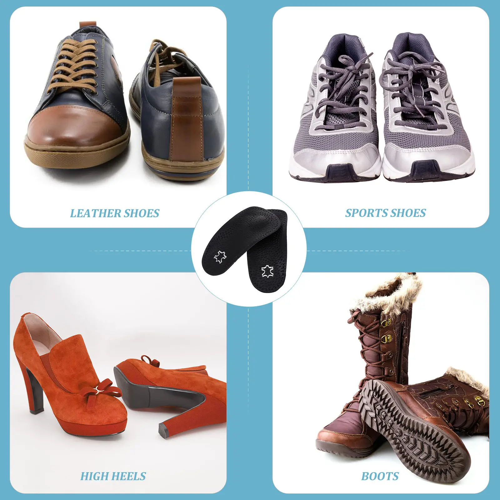 

1 пара стельок для поддержки свода стопы, полустельки, амортизирующие, влагопоглощающие, противоскользящие, дышащие, для обуви при плоскостопии и спортивной обуви