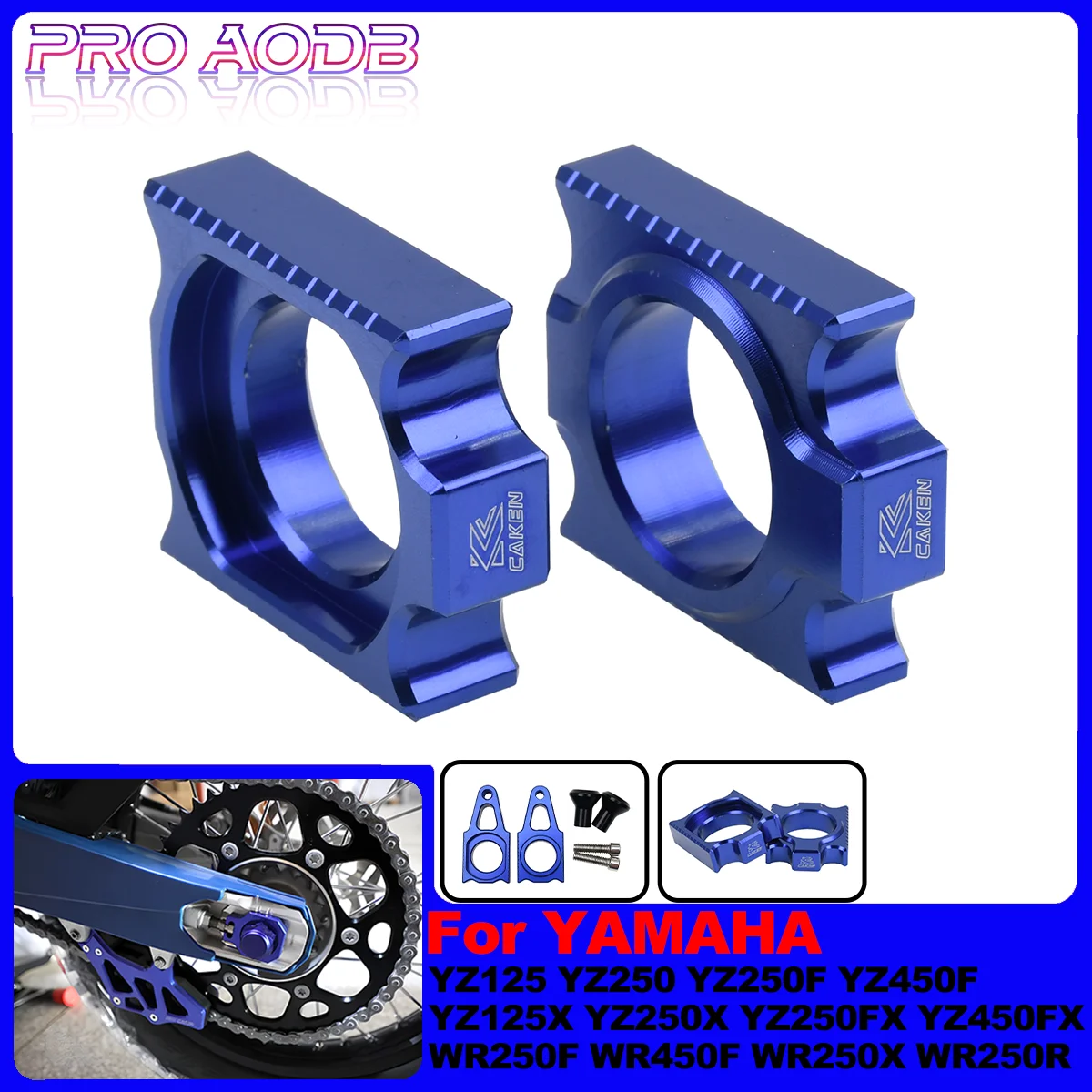 

CNC Rear Chain Adjuster Axle Block For YAMAHA YZ250F YZ450F YZ125 YZ250 YZ250X YZ250FX WR250F WR450F WR250R WR250X 2002-2023