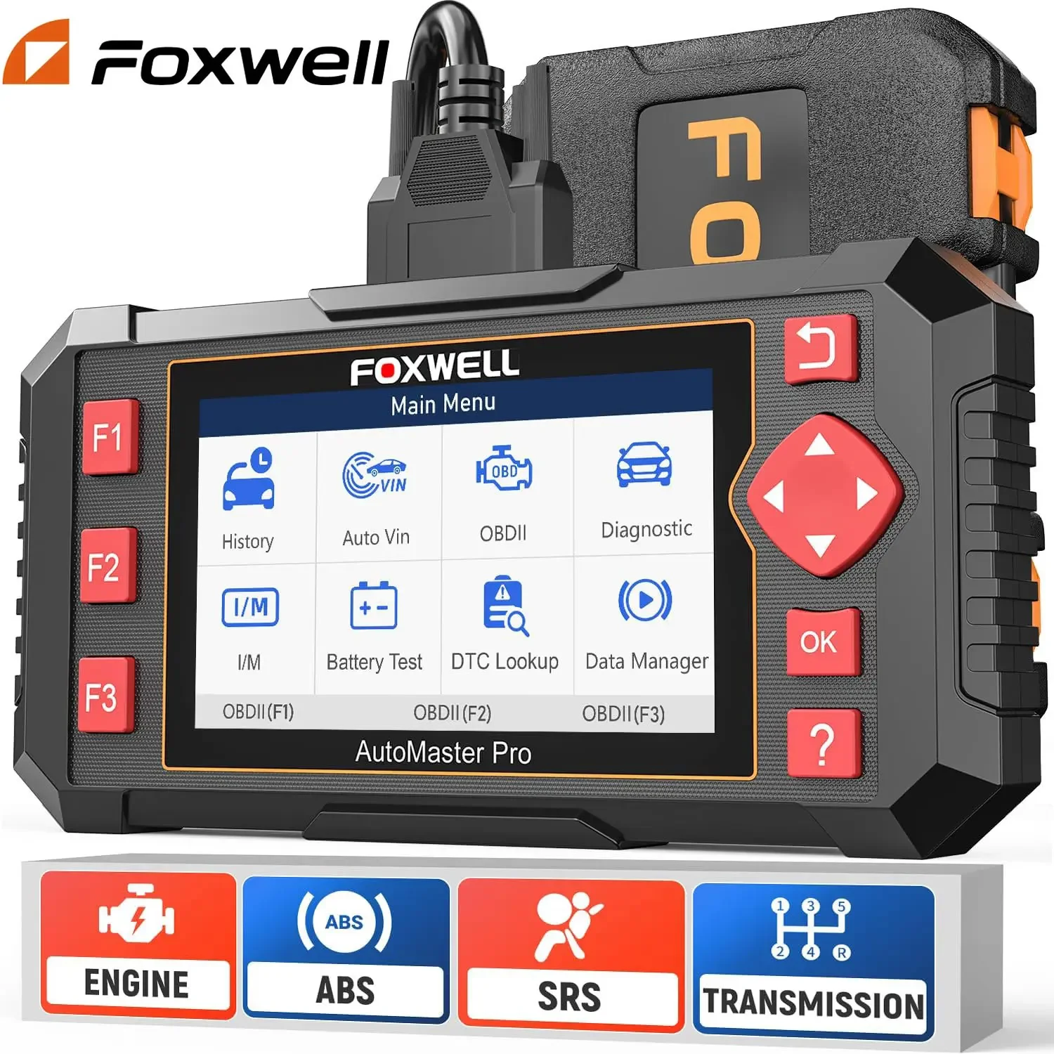 FOXWELL NT604 Elite OBD2 Car Diagnostic Scanner ABS SRS Transmission Engine System Code Reader OBD 2 Auto Scan Tools Free Update