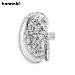 Hanreshe Medical Kidney Brooch Pin Urology Lapel Renal Badge Medicine Jewelry for Doctor Nurse Gifts Collectible