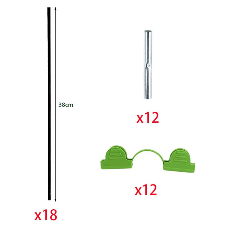 Outdoor Gardening 38cm Garden Hoops Kit Customizable Plant Protection Frost Protection Fiberglass Construction
