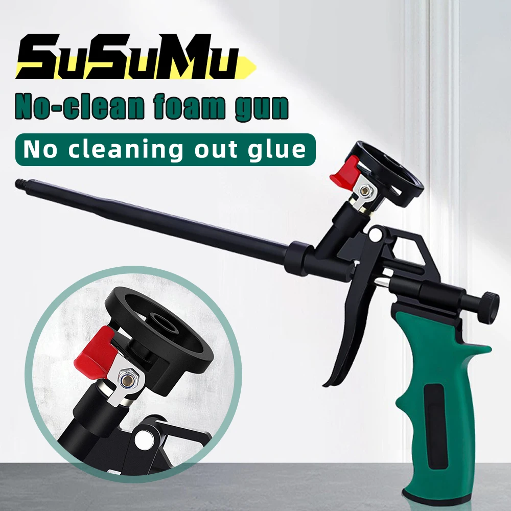 Foam Expanding Spray Gun Foaming Jet Glue Gun Metal Polyurethane Trigger Sprayer Pump Sealant Caulking Tool for House Renovation