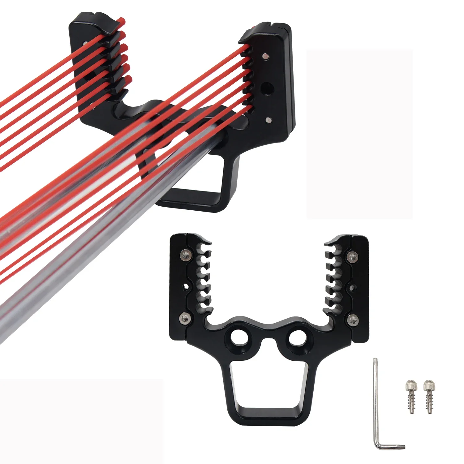 

Silver Aluminum Alloy Slingshot Head 12 Slots High-power Slingshot Special Accessories Homemade Slingshot Parts