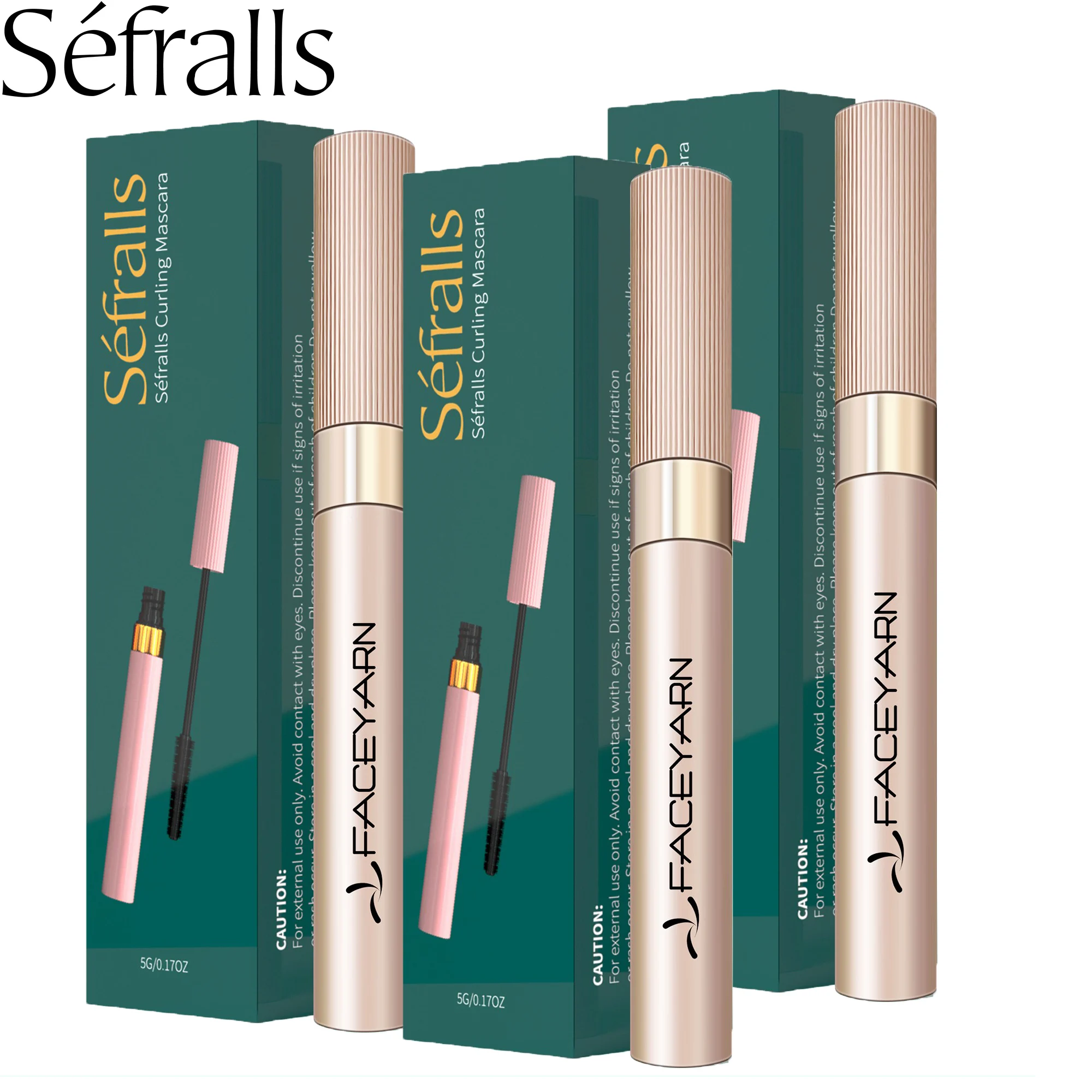 Séfralls Curling Mascara 3PCS Curl long lasting makeup retention add Dense sensation to lashes