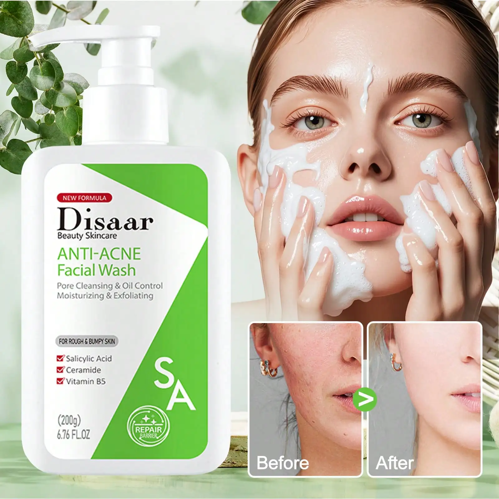 o-limpador-facial-de-ceramida-com-acido-salicilico-hidrata-e-hidrata-limpa-profundamente-os-poros-e-repara-a-pele-danificada