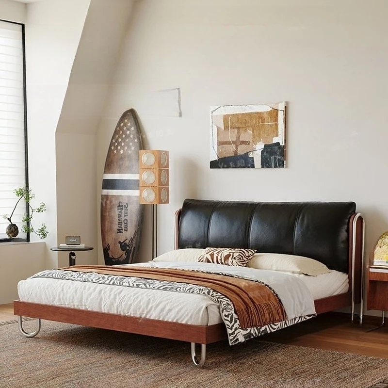 

Роскошная дизайнерская кровать, минималистичная спальня, современная эстетичная расслабляющая компактная кровать, удобная мебель для гостиной Cama Solteiro