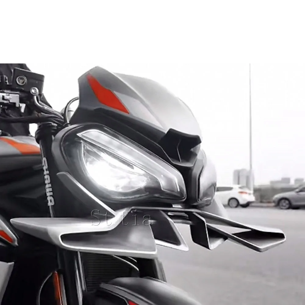 Nuovo Naked Anteriore Downforce Spoiler Winglet Aerodinamico Ala Kit Spoiler Per TRIUMPH Street Triple 765 R/RS 765RS 765R 2020-2025