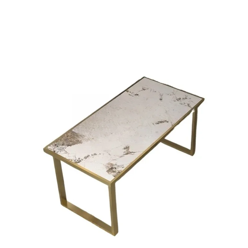 

Spot tiles embedded legs light luxury rock slab tea table bracket marble feet metal dining base desk rack