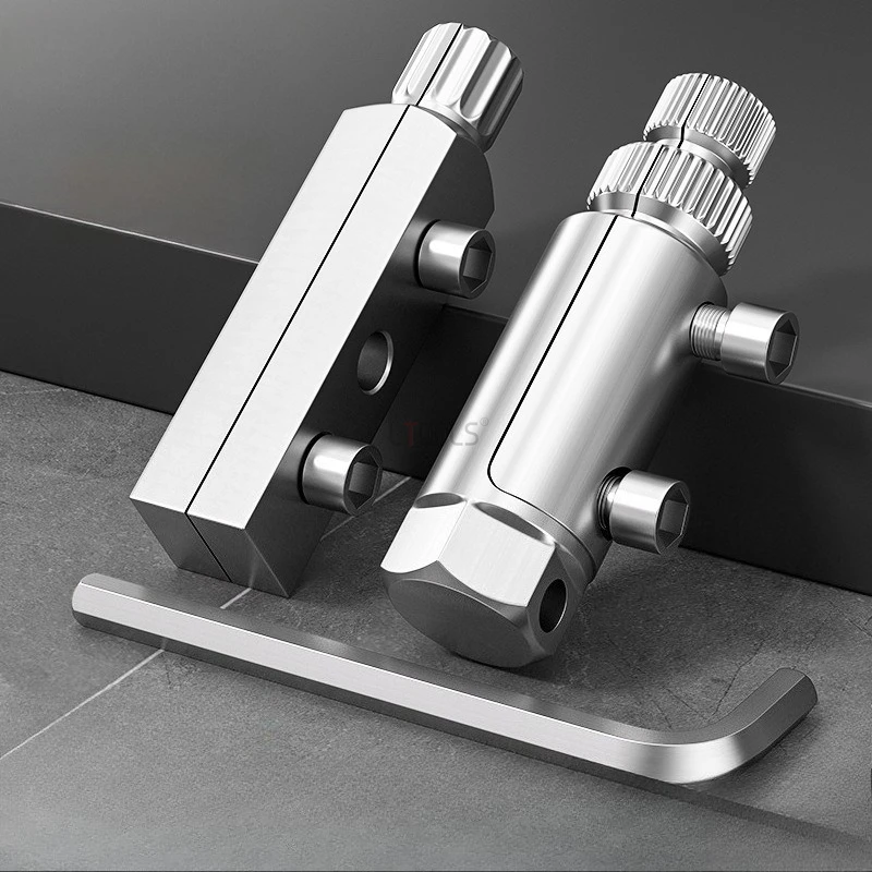 Faucet Thread Extractor New Generation Adjustable Universal Tool Tap for Household Water Pipe Triangle Valve Thread Extractor