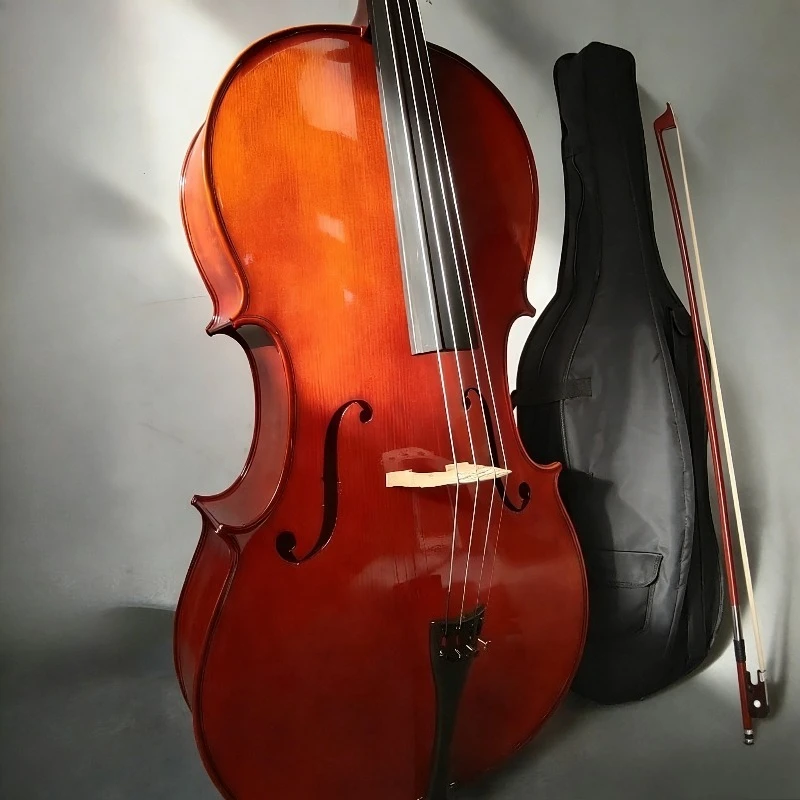Violoncelle 4/4 3/4 Excellent Sound Quality Cello with Beginner Practice String Instrument  Acoustic String Instrument with Case