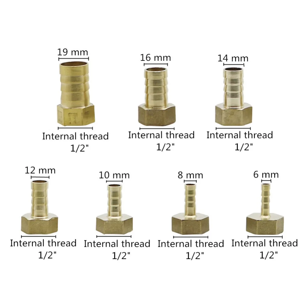 Barb Pipe joint 6mm 8mm 10mm 12mm 14mm 16mm 19mm Hose Barb Tail 1/2
